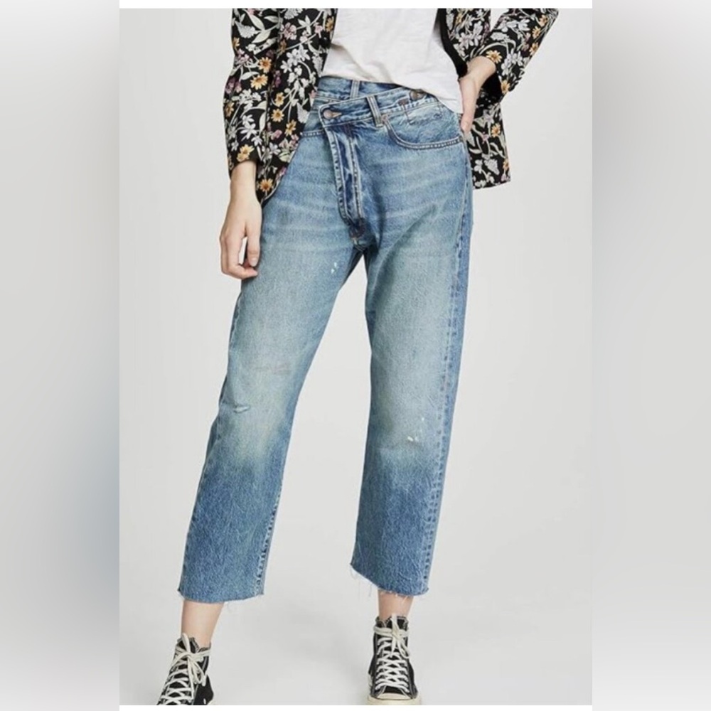 R13 crossover boyfriend jeans in Jasper - Picture 2 of 13